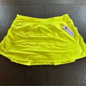 NWT Mcedar Neon Yellow Athletic Skort Tennis Pickleball Golf. Sz L (10)